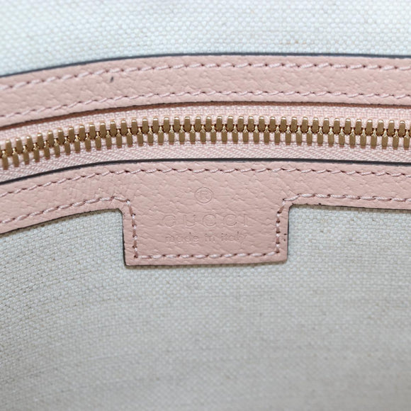 GUCCI GG Supreme Boston Bag PVC 2way Pink Gold 811486 Auth yk20816SAV