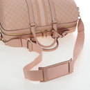 GUCCI GG Supreme Boston Bag PVC 2way Pink Gold 811486 Auth yk20816SAV-9