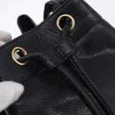 CHANEL Triple Coco Chain Shoulder Bag Caviar Skin Black Gold CC Auth yk20817SAV-9