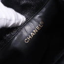 CHANEL Triple Coco Chain Shoulder Bag Caviar Skin Black Gold CC Auth yk20817SAV-10