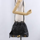 CHANEL Triple Coco Chain Shoulder Bag Caviar Skin Black Gold CC Auth yk20817SAV-24