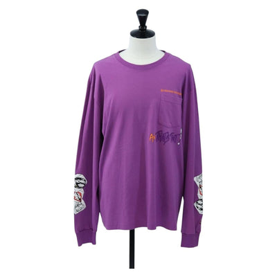 Chrome Hearts Long-sleeved T-shirt cotton Purple Auth yk20818M