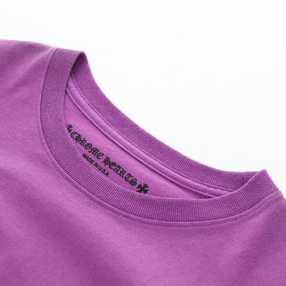 Chrome Hearts Long-sleeved T-shirt cotton Purple Auth yk20818M