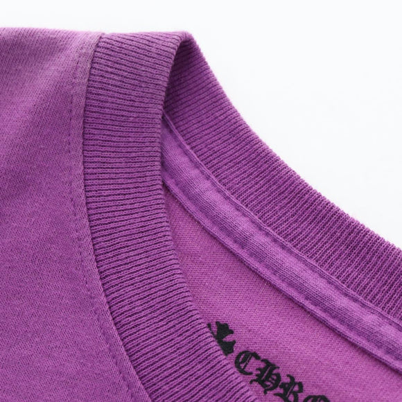 Chrome Hearts Long-sleeved T-shirt cotton Purple Auth yk20818M