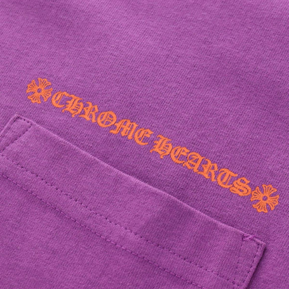 Chrome Hearts Long-sleeved T-shirt cotton Purple Auth yk20818M