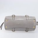 Miu Miu Hand Bag Leather 2way Gray Gold Auth yk20820V-5