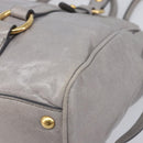 Miu Miu Hand Bag Leather 2way Gray Gold Auth yk20820V-16
