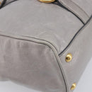 Miu Miu Hand Bag Leather 2way Gray Gold Auth yk20820V-17