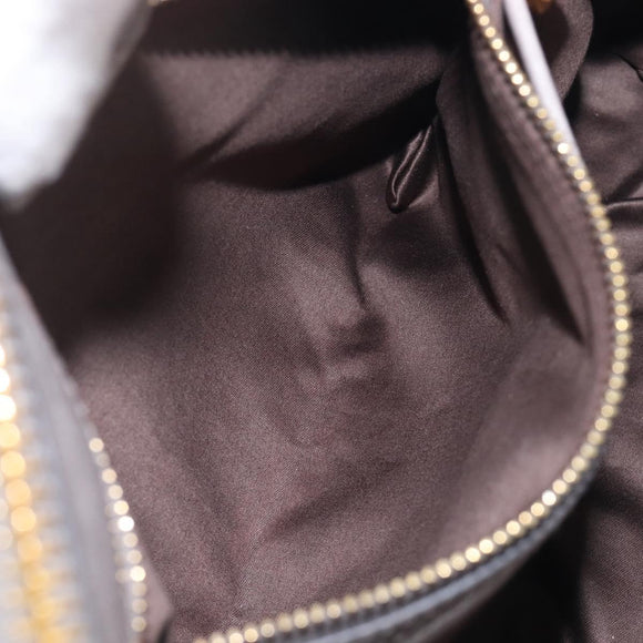 Miu Miu Hand Bag Leather 2way Gray Gold Auth yk20820V