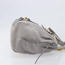 Miu Miu Hand Bag Leather 2way Gray Gold Auth yk20820V-3