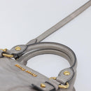 Miu Miu Hand Bag Leather 2way Gray Gold Auth yk20820V-14