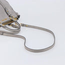Miu Miu Hand Bag Leather 2way Gray Gold Auth yk20820V-8