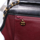 CHANEL Matelasse Turn Lock Chain Bag Lamb Skin Black Gold CC Auth yk20823SAM-22