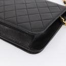 CHANEL Chain Matelasse Shoulder Bag Lamb Skin Black Gold CC Auth yk20824V-15