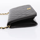 CHANEL Chain Matelasse Shoulder Bag Lamb Skin Black Gold CC Auth yk20824V-3