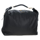 Miu Miu Shoulder Bag Leather Black Gold Auth yk20825V-1