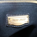Miu Miu Shoulder Bag Leather Black Gold Auth yk20825V-20