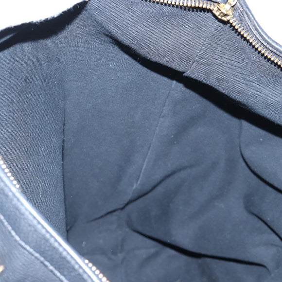 Miu Miu Shoulder Bag Leather Black Gold Auth yk20825V