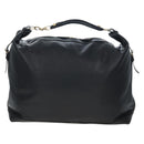 Miu Miu Shoulder Bag Leather Black Gold Auth yk20825V-2