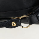 Miu Miu Shoulder Bag Leather Black Gold Auth yk20825V-9