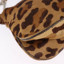 PRADA Shoulder Bag Harako leather Brown Silver Auth yk20826SAM-8