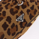PRADA Shoulder Bag Harako leather Brown Silver Auth yk20826SAM-20