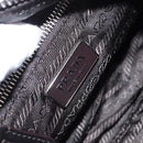 PRADA Shoulder Bag Harako leather Brown Silver Auth yk20826SAM-21