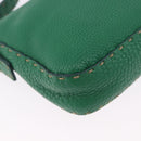 FENDI Selleria Mamma Baguette Bag Leather Green Gold 8BR101 Auth yk20828SAM-17
