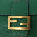 FENDI Selleria Mamma Baguette Bag Leather Green Gold 8BR101 Auth yk20828SAM-20