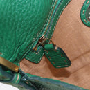 FENDI Selleria Mamma Baguette Bag Leather Green Gold 8BR101 Auth yk20828SAM-24