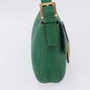 FENDI Selleria Mamma Baguette Bag Leather Green Gold 8BR101 Auth yk20828SAM-4