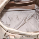 Miu Miu Hand Bag Leather 2way Beige Silver Auth yk20829M-11