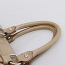 Miu Miu Hand Bag Leather 2way Beige Silver Auth yk20829M-8