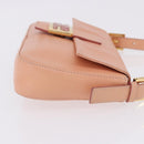 FENDI Mamma Baguette Shoulder Bag Leather Pink Gold Tone Auth yk20830SAM-3
