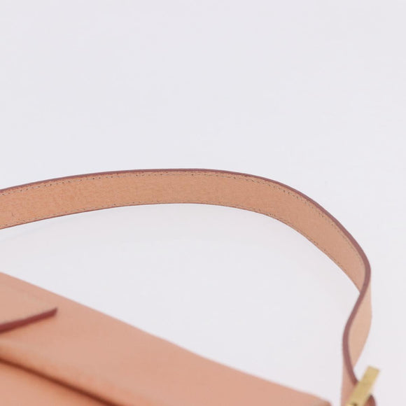 FENDI Mamma Baguette Shoulder Bag Leather Pink Gold Tone Auth yk20830SAM