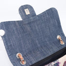 CHANEL Patchwork Jumbo Flap 30 Chain Shoulder Bag Tweed Silver CC Auth yk20832SM-14
