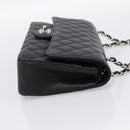 CHANEL Double Flap Chain Matelasse 23 Bag Caviar Skin Black Auth yk20833SM-4