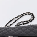 CHANEL Double Flap Chain Matelasse 23 Bag Caviar Skin Black Auth yk20833SM-14