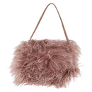 FENDI Selleria Mini Mamma Baguette Bag Wool Pink Silver 8BR185 Auth yk20834SAM-2