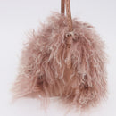 FENDI Selleria Mini Mamma Baguette Bag Wool Pink Silver 8BR185 Auth yk20834SAM-4