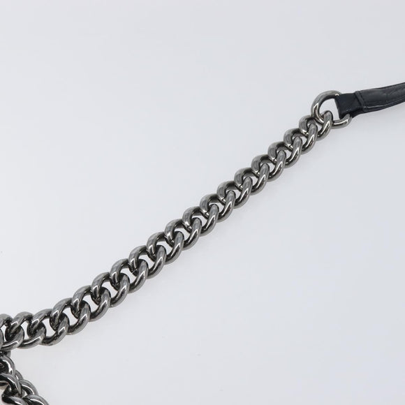 CHANEL Matelasse Chain Shoulder Bag Lamb Skin Black Silver CC Auth yk20835V