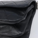 CHANEL Matelasse Chain Shoulder Bag Lamb Skin Black Silver CC Auth yk20835V-12