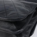 CHANEL Matelasse Chain Shoulder Bag Lamb Skin Black Silver CC Auth yk20835V-14