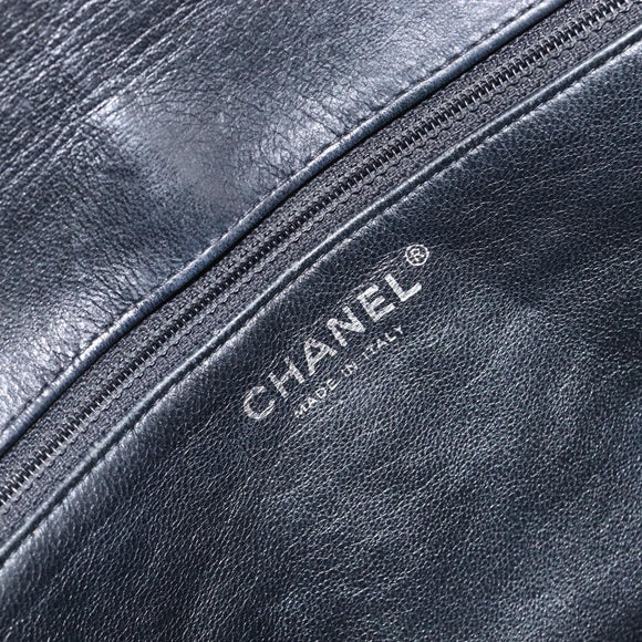 CHANEL Matelasse Chain Shoulder Bag Lamb Skin Black Silver CC Auth yk20835V
