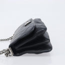 CHANEL Matelasse Chain Shoulder Bag Lamb Skin Black Silver CC Auth yk20835V-5