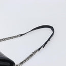 CHANEL Matelasse Chain Shoulder Bag Lamb Skin Black Silver CC Auth yk20835V-8
