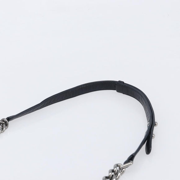 CHANEL Matelasse Chain Shoulder Bag Lamb Skin Black Silver CC Auth yk20835V