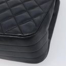 CHANEL Chain Matelasse Shoulder Bag Lamb Skin Black Gold CC Auth yk20836SAM-17