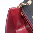 CHANEL Chain Matelasse Shoulder Bag Lamb Skin Black Gold CC Auth yk20836SAM-23