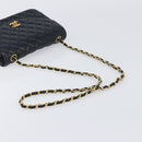 CHANEL Chain Matelasse Shoulder Bag Lamb Skin Black Gold CC Auth yk20836SAM-7